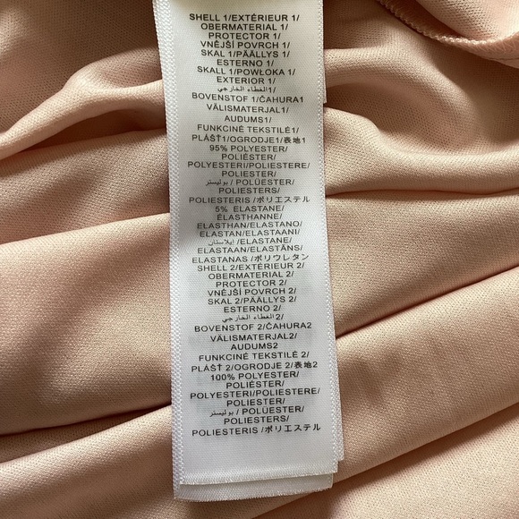 Adrianna Papell Sheath Dress Womens Size18 Pink Chiffon One Shoulder Side Zipper - Picture 4 of 6